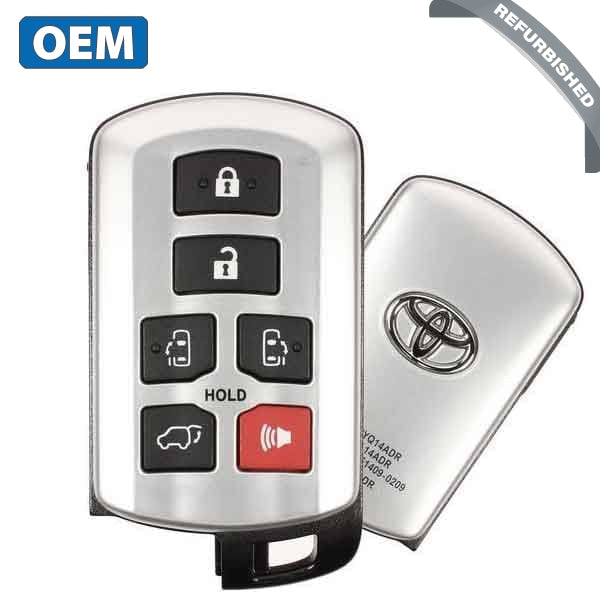 2011-2020 Toyota Sienna / 6-Button Smart Key / PN: 89904-08010 / HYQ14ADR (OEM Refurb)