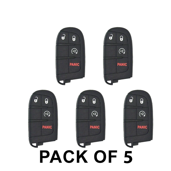 5 x 2011-2020 Jeep Dodge / 4-Button Smart Key / M3N-40821302 (AFTERMARKET) (Pack of 5)