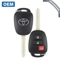2012-2017 Toyota Prius C / 3-Button Remote Head Key / PN: 89070-52F60 / HYQ12BDM / G Chip (OEM Refurb)