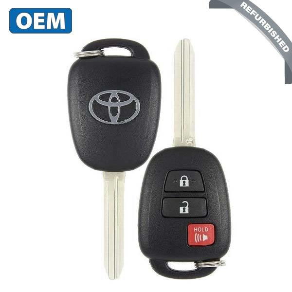 2012-2017 Toyota Prius C / 3-Button Remote Head Key / PN: 89070-52F60 / HYQ12BDM / G Chip (OEM Refurb)