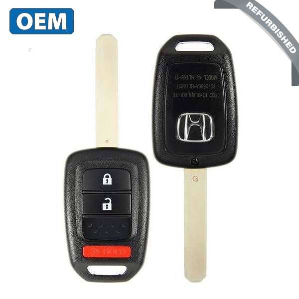 2013-2014 Honda CR-V Crosstour / 3-Button Remote Head Key / PN: 35118-TY4-A00 / MLBHLIK6-1T (OEM Refurb)