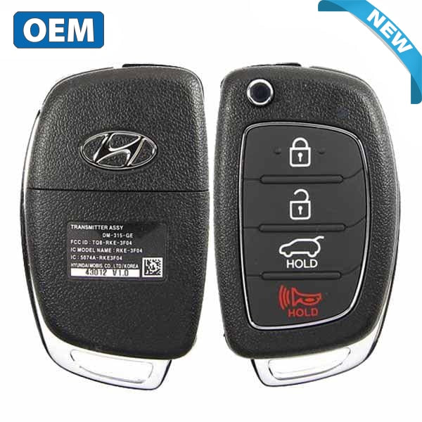 2013-2016 Hyundai Santa FE / 4-Button Flip Key / PN: 95430-4Z100 / TQ8RKE3F04 (OEM)