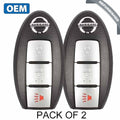 2 x 2013-2016 Nissan Pathfinder / 3-Button Prox Smart Key / PN: 285E3-3KL4A / KR5S180144014 (OEM Refurb) (Bundle of 2)