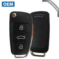 2013-2017 Audi A3 / Q2L / Q3 / 4-Button Flip Key / PN: 81A 837 220 J / NBGFS1271M / MQB / 315 Mhz (OEM Refurb)