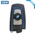 2013-2018 BMW 7 / 5 / 3 Series / 3-Button Smart Key / YGOHUF5767 / FEM / 433 Mhz - Blue Trim (OEM)