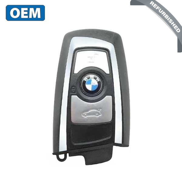 2013-2018 BMW 7 / 5 / 3 Series / 3-Button Smart Key / YGOHUF5767 / FEM / 433 Mhz - Silver Trim (OEM REFURB)