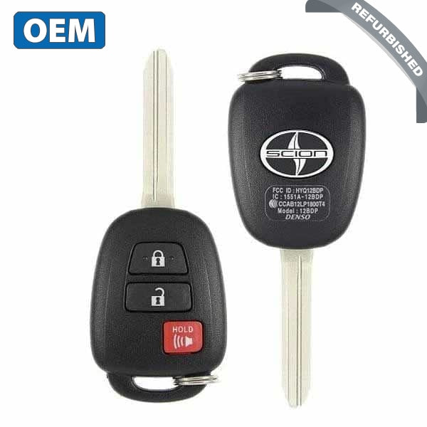 2013-2019 Scion / 3-Button Remote Head Key / PN: 89070-12590 / HYQ12BDP (OEM Refurb)