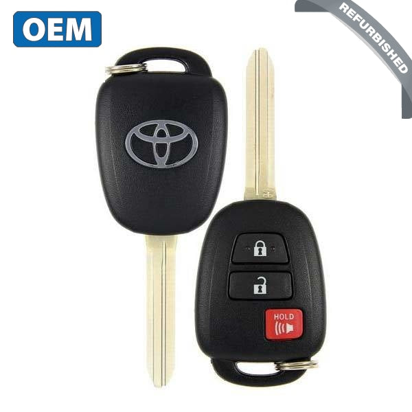 2013-2019 Toyota  / 3-Button Remote Head / PN: 89070-0R120 / GQ4-52T (H Chip) (OEM Refurb)