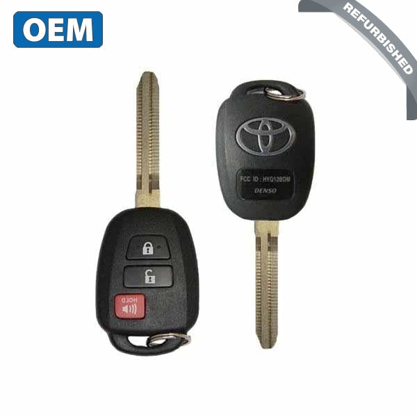 2013-2019 Toyota RAV4 Prius C / 3-Button Remote Head Key / PN: 89070-42D30 / HYQ12BDM (H Chip) (OEM Refurb)