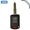 2013-2020 Mitsubishi Mirage / 3-Button Remote Head Key / PN: 6370B904 / OUCJ166N (OEM Refurb)