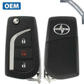 2014-2015 Scion tC / 3-Button Flip Key / PN: 89070-21150 / MOZB95TH (G Chip) (OEM Refurb)