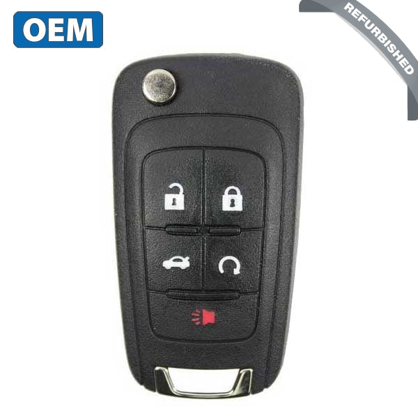 2014-2017 Chevrolet / 5-Button Flip Key / Non PEPS / PN: 13586490 / KR55WK50073 (OEM Refurb)