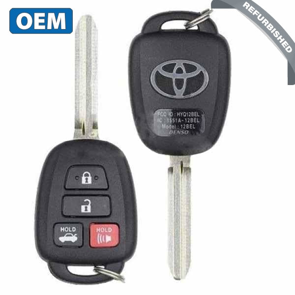 2014-2019 Toyota Corolla / 4-Button Remote Head Key / PN: 89070-02880 / HYQ12BEL (4D H) / Board 3710 (OEM Refurb)