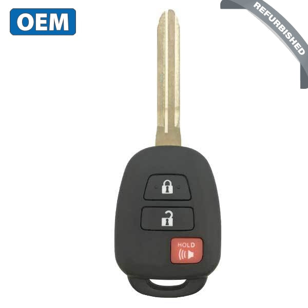 2015-2017 Toyota Prius C / 3-Button Remote Head Key / PN: 89070-42820 / HYQ12BEL (H Chip)(OEM Refurb)