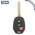 2015-2017 Toyota Prius C / 3-Button Remote Head Key / PN: 89070-42820 / HYQ12BEL (H Chip)(OEM Refurb)