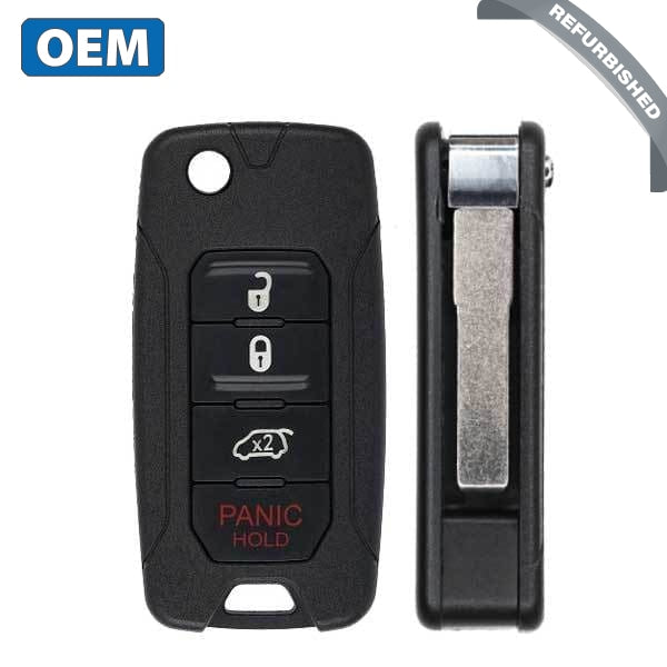 2015-2018 Jeep Renegade / 4-Button Flip Key / PN: FI5-AM433TX / 2ADFTFI5AM433TX (4A Chip) (OEM Refurb)