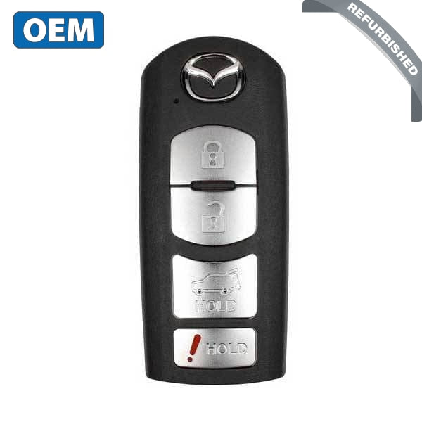 2016-2019 Mazda CX-5 / CX-9 / 4-Button Smart Key w/ Hatch / PN: TKY2-67-5DY / WAZSKE13D02 (OEM Refurb)