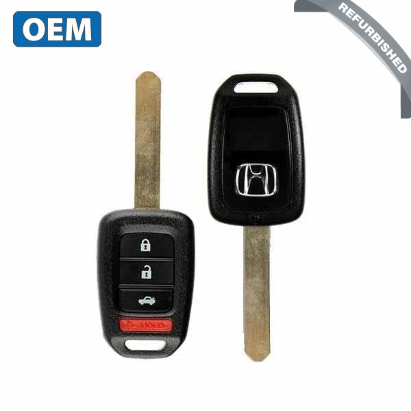 2016-2021 Honda Accord Civic / 4-Button Remote Head Key / PN: 35118-T2A-A60 / MLBHLIK6-1TA (433 MHz) (OEM Refurb)