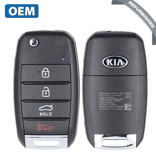 2016-2020 Kia Optima / 4-Button Flip Key / PN: 95430-D4010 / SY5JFRGE04 (JF 4BT) (OEM Refurb)