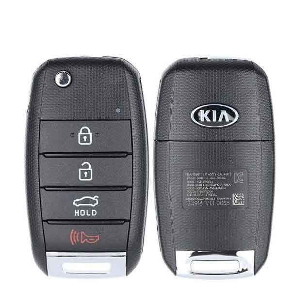 2016-2020 Kia Optima / 4-Button Flip Key / PN: 95430-D4010 / SY5JFRGE04 (JF 4BT) (OEM Refurb)