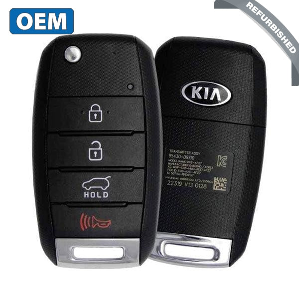 2016-2020 Kia Sportage / 4-Button Flip Key / PN: 95430-D9100 / TQ8-RKE-4F27 (OEM Refurb)