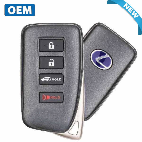 2020-2022 Lexus RX450H / 4-Button Smart Key / PN: 89904-0E190 / HYQ14FLB (Blue Hybrid Logo) (OEM)