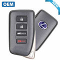 2020-2022 Lexus RX450H / 4-Button Smart Key / PN: 89904-0E190 / HYQ14FLB (Blue Hybrid Logo) (OEM)