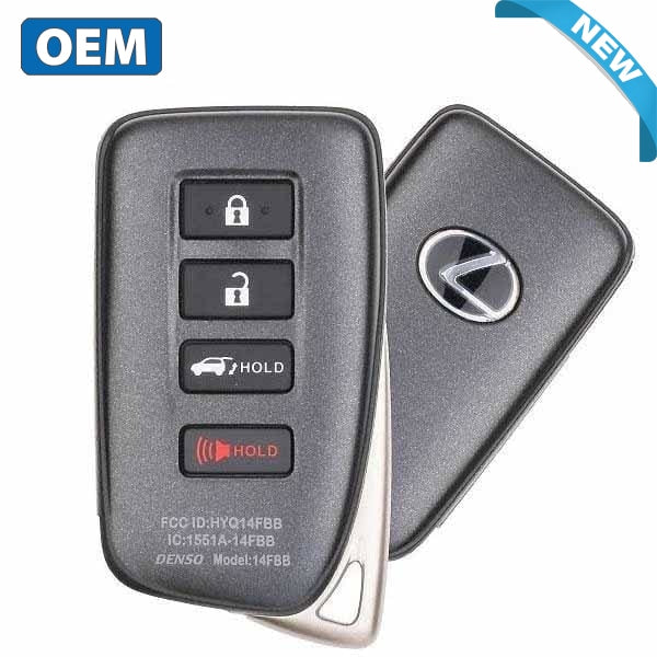 2016-2020 Lexus RX350 RX450 / 4-Button Smart Key / PN: 89904-0E160 / HYQ14FBB / G Board 0010 (OEM)