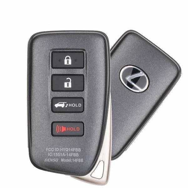 2016-2020 Lexus RX350 RX450 / 4-Button Smart Key / PN: 89904-0E160 / HYQ14FBB / G Board 0010 (OEM)