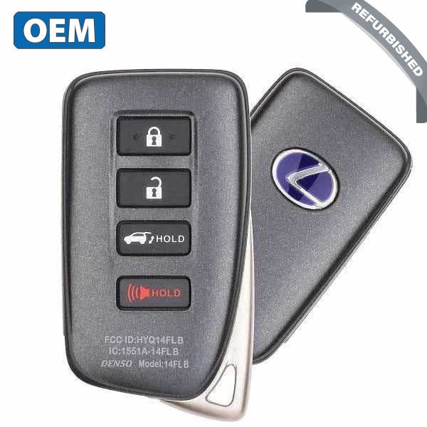 2020-2022 Lexus / 4-Button Smart Key / PN:  89904-0E180 / HYQ14FLB (OEM Refurb)