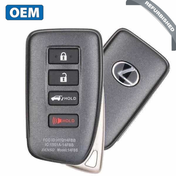 2016-2021 Lexus / 4-Button Smart Key / PN: 89904-0E160 / HYQ14FBB / G Board 0010 (OEM Refurb)