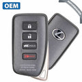 2016-2021 Lexus / 4-Button Smart Key / PN: 89904-0E160 / HYQ14FBB / G Board 0010 (OEM Refurb)