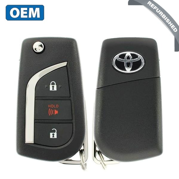 2017-2018 Toyota Corolla / 3-Button Flip Key / PN: 89070-12C20 / HYQ12BFA (H Chip) (OEM Refurb)