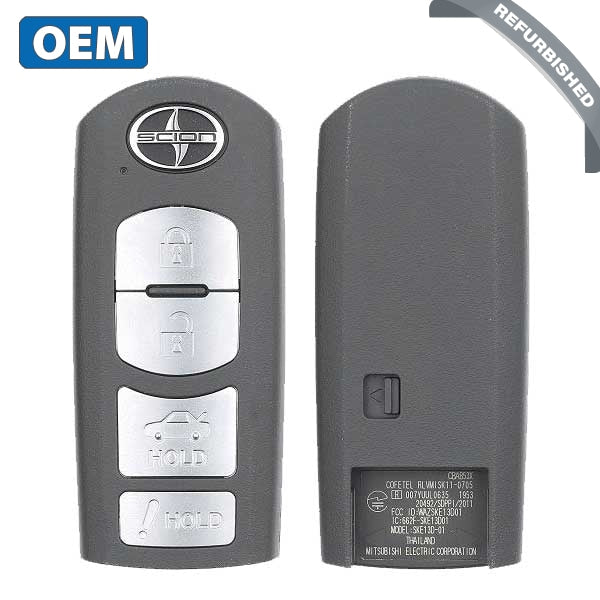 2016-2016 Scion iA / 4-Button Smart Key / PN: 89904-WB003 / WAZSKE13D01 (OEM Refurb)