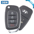 2017-2020 Hyundai Sonata / 4-Button Remote Flip Key / PN: 95430-C1210 / TQ8-RKE-4F25 (LF 4BT) (OEM)