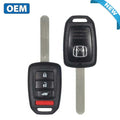 2017-2022 Honda CR-V / Civic / 4-Button Remote Head Key / PN: 35118-T2A-A60 / MLBHLIK6-1TA (5-Door)(G-Chip) (OEM)