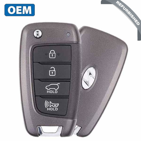2018-2020 Hyundai Santa Fe / 4-Button Flip Key / KK12 / PN: 95430-S2100 / TQ8-RKE-4F39 (433 mhz) (OEM Refurb)