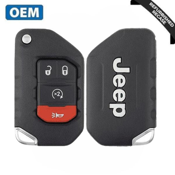 2018-2019 Jeep Wrangler / 4-Button Smart Flip Key / PN: 68416784AA / OHT1130261 / SIP22 (OEM Recase)