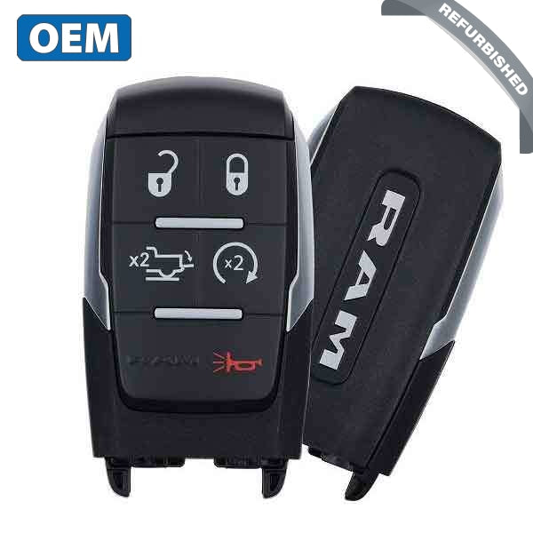 2019-2021 Dodge Ram Pickup HD 2500-5500 / 5-Button Smart Key / PN: 68374994AB / GQ4-76T (OEM Refurb)