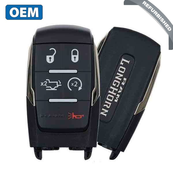 2019-2021 Dodge Ram Pickup HD 2500 3500 Longhorn / 5-Button Smart Key / PN: 68375456AB / GQ4-76T (OEM Refurb)