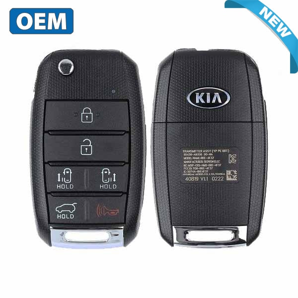 2019-2021 Kia Sedona / 6-Button Flip Key / PN: 95430-A9350 / TQ8-RKE-4F37 (YP PE 6BT) (OEM)