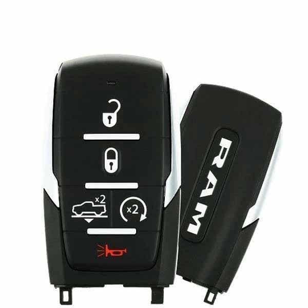 2019-2023 Ram 1500 Pickup / 5-Button Smart Key / PN: 68291690AE / OHT-4882056 / w/ Air Suspension / Silver Stripe (OEM)