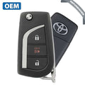2019-2022 Toyota RAV4 / 3-Button Remote Flip Key / PN: 89070-0R300 / GQ4-73T (H Chip) (OEM Refurb)