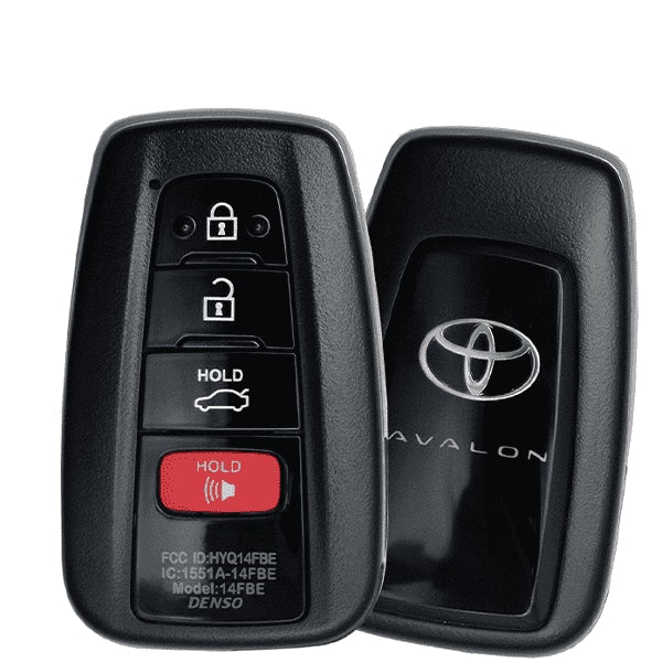 2019-2019 Toyota Avalon / 4-Button Smart Key / PN: 8990H-07010 / HYQ14FBE - 0410 / for NON-Hybrid Models / Silver Logo (