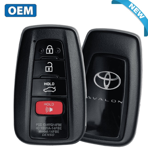 2019-2019 Toyota Avalon / 4-Button Smart Key / PN: 8990H-07010 / HYQ14FBE - 0410 / for NON-Hybrid Models / Silver Logo (