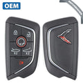 2020-2022 Chevrolet Corvette C8 / 6-Button Smart Key / PN: 13536982 / YG0G20TB1 / Chrome Logo (OEM Refurb)