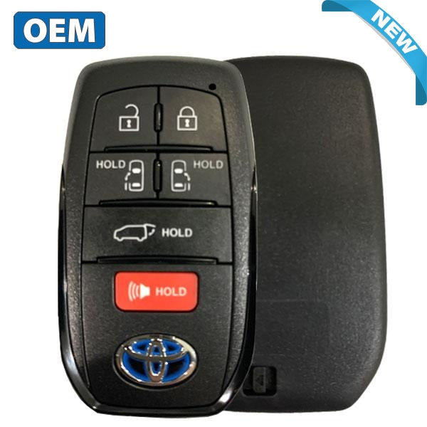 2021-2024 Toyota Sienna / 6-Button Smart Key / PN: 8990H-08010 / HYQ14FBX (Blue Hybrid Logo) (OEM)