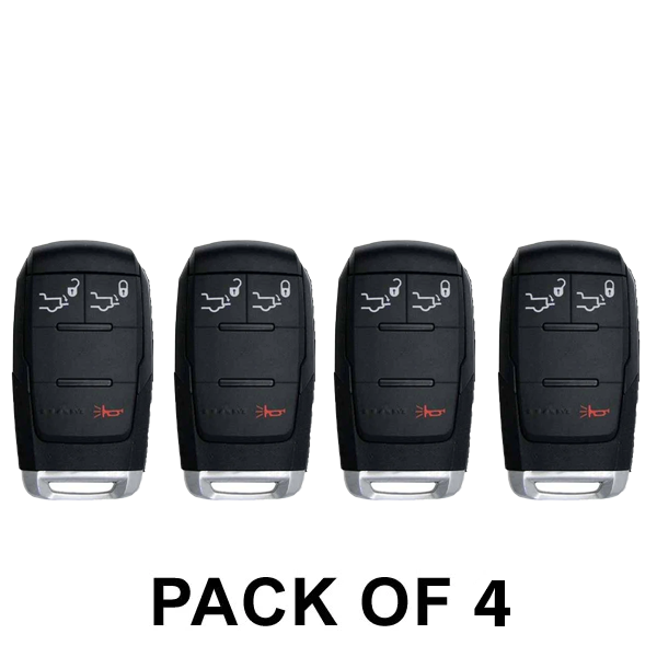 4 x 2019-2021 Dodge Ram Pickup 2500 / 3-Button Smart Key / PN: 68381171AB / GQ4-76T (AFTERMARKET) (Pack of 4)