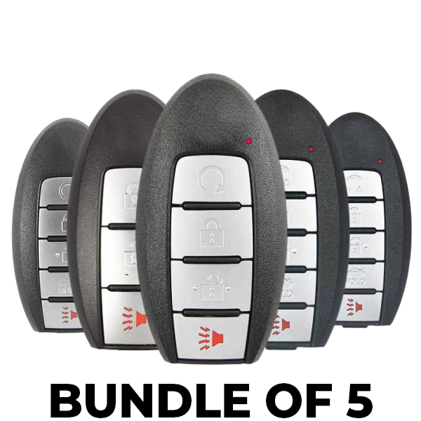 5 x 2019-2020 Nissan / 3-, 4- & 5-Button Smart Key / S180144904 / XN74 / XN73 / XN75 / XN45 (Bundle of 5)