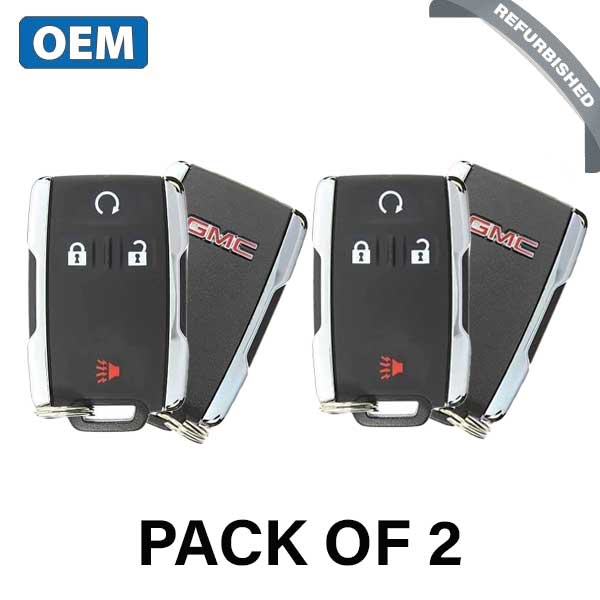 2 x 2014-2022 GMC Sierra Canyon / 4-Button Keyless Entry Remote / PN: 13580082 / M3N32337100 (OEM Refurb) (Bundle of 2)